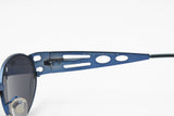 Sting vintage sunglasses 90s electric blue coated metal, modern modernist, New Old Stock vintage spectacles