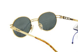 Filos sunglasses round pantos Golden metal,  Italian 80s sunglasses designer, New Old Stock