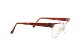 Laura Biagiotti cat eye half lunettes in Pale golden and Brown colours // Fashion woman eyeglasses // NOS