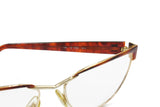 Laura Biagiotti cat eye half lunettes in Pale golden and Brown colours // Fashion woman eyeglasses // NOS
