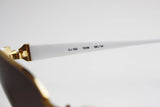 Stylish look sunglasses made in France CHARLES JOURDAN , white pearl & gold faded lenses , hype and cool womens sunglasses NOS with tag