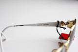 Stylish look sunglasses made in France CHARLES JOURDAN , white pearl & gold faded lenses , hype and cool womens sunglasses NOS with tag