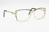 Cazal mod. 345 col. 742 vintage square eyewear frame, yellow semitransparent acetate, Deadstock 80s
