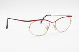 Cazal point 2 mod. 1108 col. 408 military red superior bar & Golden, modern design eyewear frame, New Old Stock 80s