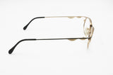 Cazal mod. 108 col. 302 rare eyewear frame modern design, Golden satin & Black metal, New Old Stock