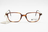 Florence Vogue rectangular prescriptive frame eyeglasses, Brown dappled acetate opaque, New Old Stock 90s