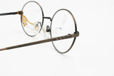 Marcolin made in Italy vintage round frame Black & Bronze aged, Vintage 1990s eyeglasses full metal, New Old Stock