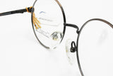 Marcolin made in Italy vintage round frame Black & Bronze aged, Vintage 1990s eyeglasses full metal, New Old Stock