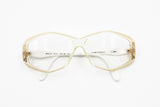 Cazal Vintage Eyeglasses Mod. 312 Col. 192 , Hype unique white and clear, triangular inserts, New Old Stock 80s