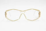 Cazal Vintage Eyeglasses Mod. 312 Col. 192 , Hype unique white and clear, triangular inserts, New Old Stock 80s