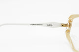 Cazal Vintage Eyeglasses Mod. 312 Col. 192 , Hype unique white and clear, triangular inserts, New Old Stock 80s