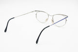 Cazal point 2 mod. 1108 col. 491 military electric blue superior bar & Silver, modern design eyewear frame, New Old Stock 80s