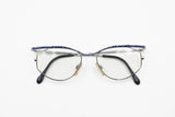 Cazal point 2 mod. 1108 col. 491 military electric blue superior bar & Silver, modern design eyewear frame, New Old Stock 80s