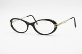 Oval little cay eye frame Black & Silver, Ouverture made in Italy mod. OV10, New Old Stock