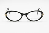 Oval little cay eye frame Black & Silver, Ouverture made in Italy mod. OV10, New Old Stock