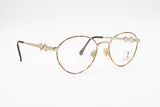 Oliver by Valentino vintage eyeglasses round pantos, dappled brown eye wire, Deadstock