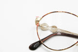 Oliver by Valentino vintage eyeglasses round pantos, dappled brown eye wire, Deadstock