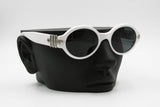 Florence Vogue VO 2132-S round white sunglasses 90s, metal designer end pieces, New Old Stock