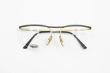Missoni M 316 bohemian golden & black glasses eyewear, half rimmed frame wired, New Old Stock 80s