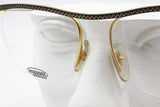 Missoni M 316 bohemian golden & black glasses eyewear, half rimmed frame wired, New Old Stock 80s
