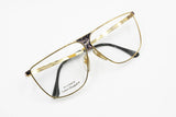 Laura Biagiotti mod. V 90 shiny gold & design pattern , Flat top unisex eyewear, Hype and colorfull