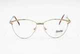Sferoflex PAT 2405 women eyeglasses frame cat eye pale golden, Vintage 80s New Old Stock