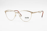 Sferoflex PAT 2405 women eyeglasses frame cat eye pale golden, Vintage 80s New Old Stock