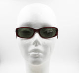 Persol 2557-S women sunglasses with red opaque acetate, Green branded lenses, New Old Stock