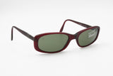 Persol 2557-S women sunglasses with red opaque acetate, Green branded lenses, New Old Stock