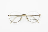 Terry Brogan woman eyeglass frame Golden & White eyebrows arms, New Old Stock 90s