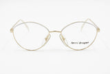 Terry Brogan woman eyeglass frame Golden & White eyebrows arms, New Old Stock 90s