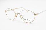 Terry Brogan woman eyeglass frame Golden & White eyebrows arms, New Old Stock 90s