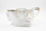 Jean Louis Scherrer Paris made in France, Cat eye eyeglass frame rainbow green violet, New Old Stock