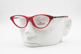 Valentino Les Lunettes V203 233 red cat eye women eyeglass frame, Twisted gunmetal arms, New Old Stock