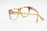 Regina Schrecker vintage nos eyeglasses frame 70s, acetate sheet material pale dappled pearl inserts, NOS