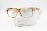 Regina Schrecker vintage nos eyeglasses frame 70s, acetate sheet material pale dappled pearl inserts, NOS