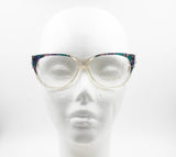 Zagato Collezione Zagato hand made in Italy, fresh colors 90s pattern adorned with rhinestones and balls, New Old Stock 80s