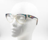 Zagato Collezione Zagato hand made in Italy, fresh colors 90s pattern adorned with rhinestones and balls, New Old Stock 80s