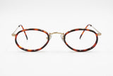Blue Bay, classy unique eyewear teacher style in dark palisander and golden metal, New Old Stock 80s