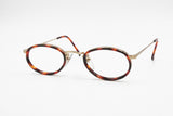 Blue Bay, classy unique eyewear teacher style in dark palisander and golden metal, New Old Stock 80s