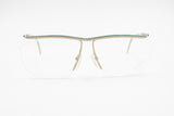 Cacharel 447-06 vintage optical eyeglass frame, half rimmed golden and azure, New Old Stock 70s