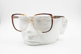 Deadstock 60s eyewear frame brown animalier and clear Gerald Dalfre by Gipierre, Old italian eyeglasses, New Old Stock