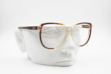Deadstock 60s eyewear frame brown animalier and clear Gerald Dalfre by Gipierre, Old italian eyeglasses, New Old Stock