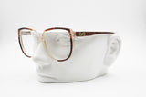Deadstock 60s eyewear frame brown animalier and clear Gerald Dalfre by Gipierre, Old italian eyeglasses, New Old Stock