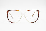 Deadstock 60s eyewear frame brown animalier and clear Gerald Dalfre by Gipierre, Old italian eyeglasses, New Old Stock