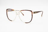 Deadstock 60s eyewear frame brown animalier and clear Gerald Dalfre by Gipierre, Old italian eyeglasses, New Old Stock