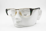 L'AMY made in France Elite Madame eyeglasses frame 50s style deco' leaf and pave' strass pattern, unique rare, New Old Stock