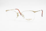 Beau Monde mod. Beaufort eyeglasses frame rimless made in Japan, golden chiseled rimless, New Old Stock 80s