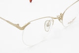 Beau Monde mod. Beaufort eyeglasses frame rimless made in Japan, golden chiseled rimless, New Old Stock 80s