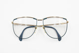 Silhouette M 6078 20 oversize oval eyeglasses eyewear frame, Golden & Blue, Made in Austria, New Old Stock 1980s